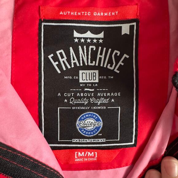 Franchise Club Georgia Bulldogs Red Anorak Half-Zip Pullover Jacket Medium - Picture 3 of 6